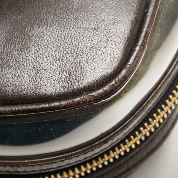 シャネル ココマーク ハンドバッグ バニティバッグ ブラック クリア ビニール レザー レディース CHANEL 【中古】