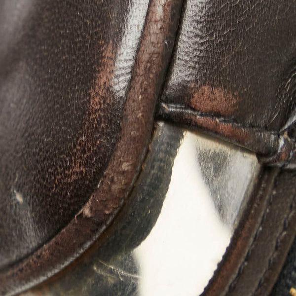 シャネル ココマーク ハンドバッグ バニティバッグ ブラック クリア ビニール レザー レディース CHANEL 【中古】