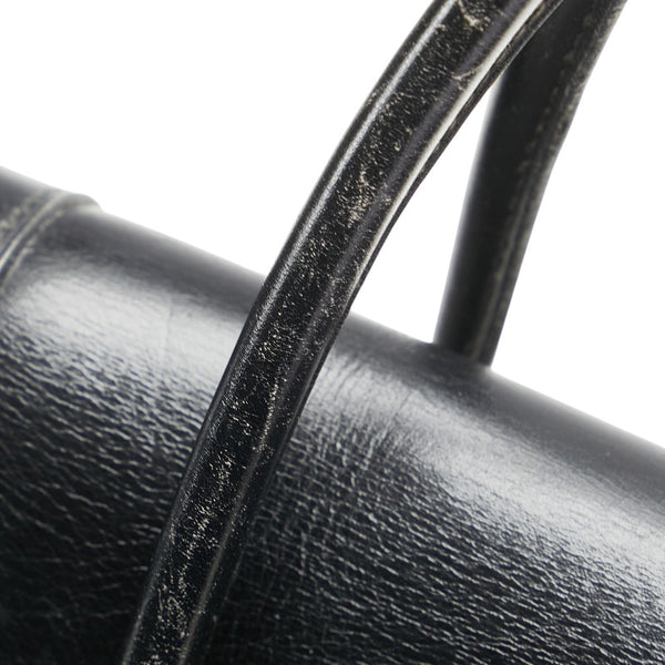 エルメス ドラッグ30 ハンドバッグ ブラック ボックスカーフ レディース HERMES 【中古】