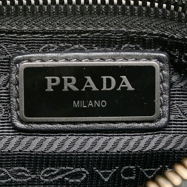 プラダ トライアングルロゴ 斜め掛け ショルダーバッグ 2VH124 ブラック レザー レディース PRADA 【中古】