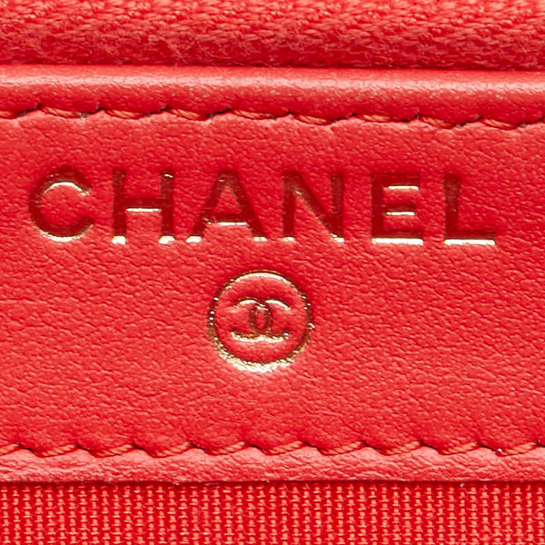 シャネル ココマーク トリコロール ショルダーバッグ ネイビー ホワイト キャビアスキン レディース CHANEL 【中古】