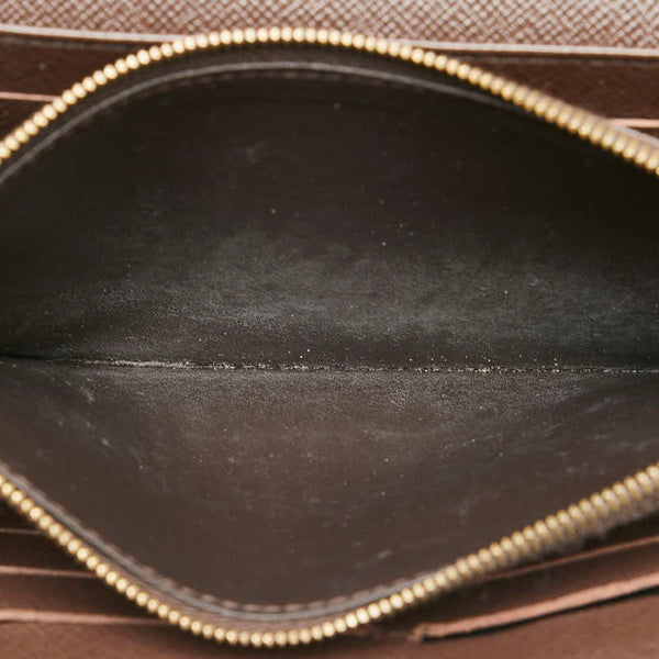 ルイ ヴィトン ダミエ ポルトフォイユ サラ 長財布 N63209 ブラウン PVC レザー レディース LOUIS VUITTON 【中古】