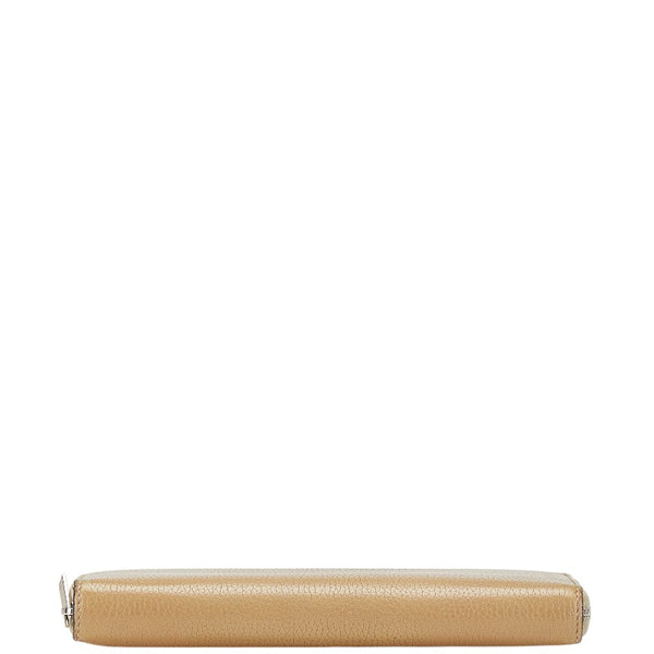 セリーヌ ロゴ 長財布 ブラウン レザー レディース CELINE 【中古】