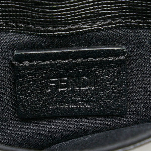 フェンディ カーリト スタッズ ショルダーバッグ ブラック レザー レディース FENDI 【中古】