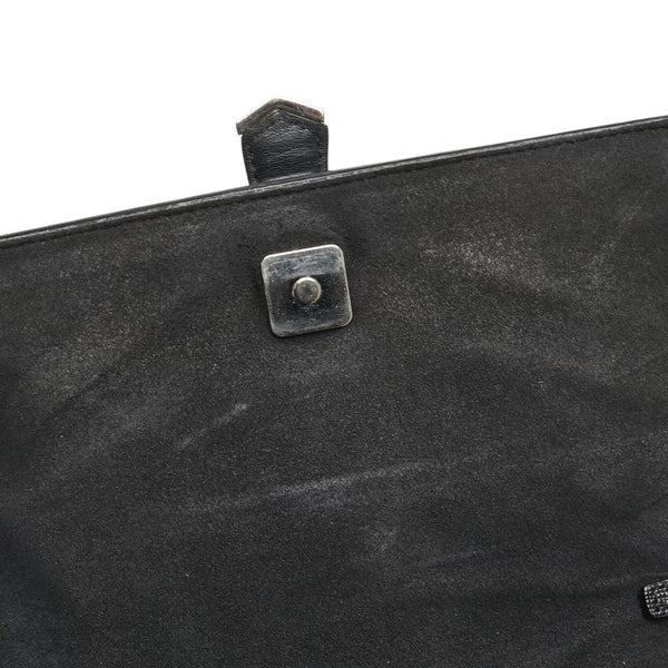 フェンディ カーリト スタッズ ショルダーバッグ ブラック レザー レディース FENDI 【中古】