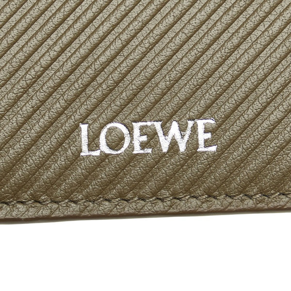 ロエベ スリム コンパクトウォレット 二つ折り財布 C779W73X01 カーキグリーン クラシックカーフ メンズ LOEWE 【中古】