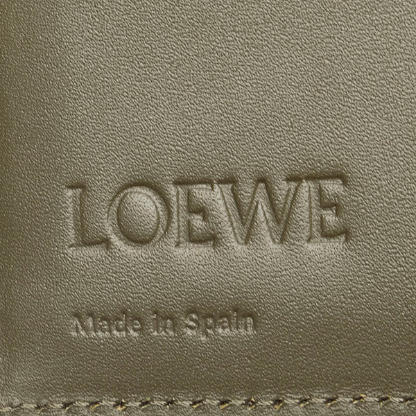 ロエベ スリム コンパクトウォレット 二つ折り財布 C779W73X01 カーキグリーン クラシックカーフ メンズ LOEWE 【中古】