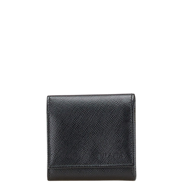 プラダ コインケース 小銭入れ 2M1287 ブラック サフィアーノ レザー メンズ PRADA 【中古】