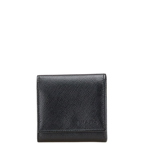 プラダ コインケース 小銭入れ 2M1287 ブラック サフィアーノ レザー メンズ PRADA 【中古】