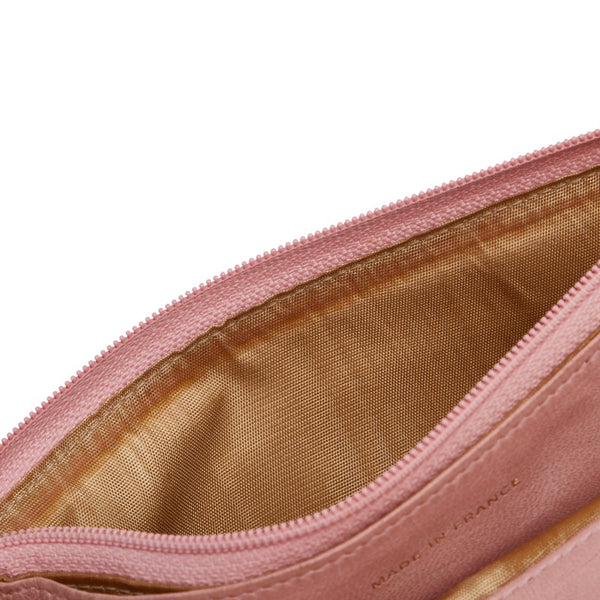 シャネル ココマーク チェーン ショルダーウォレット ピンク キャビアスキン レディース CHANEL 【中古】