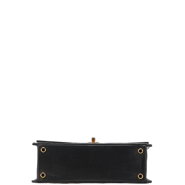 シャネル マトラッセ 台形 斜め掛け チェーン ショルダーバッグ ブラック ラムスキン レディース CHANEL 【中古】