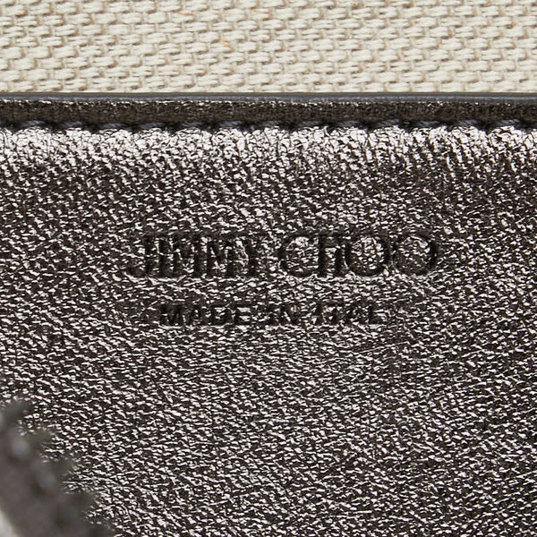 ジミーチュウ バルティ 斜め掛け チェーン ショルダーバッグ シルバー レザー レディース JIMMY CHOO 【中古】