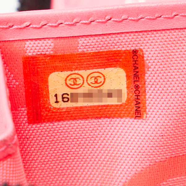 シャネル カンボンライン ココマーク 長財布 ラウンドファスナー ブラック ラムスキン エナメル レディース CHANEL 【中古】