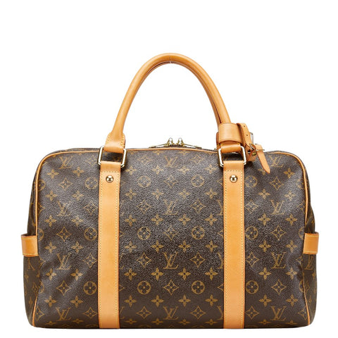 ルイ ヴィトン モノグラム キャリーオール ボストンバッグ トラベルバッグ M40074 ブラウン PVC レザー レディース LOUIS VUITTON 【中古】