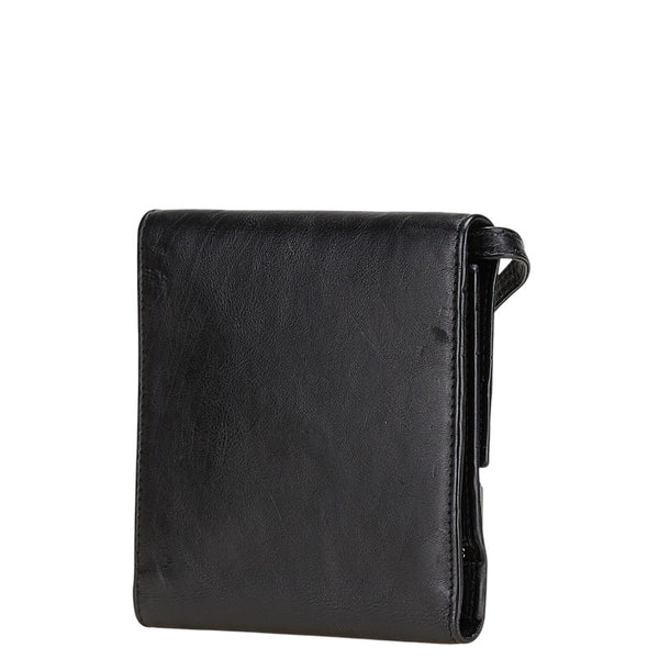 バレンシアガ Bロゴ 三つ折り財布 580037 ブラック レザー メンズ BALENCIAGA 【中古】