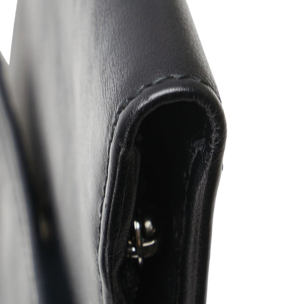 バレンシアガ Bロゴ 三つ折り財布 580037 ブラック レザー メンズ BALENCIAGA 【中古】