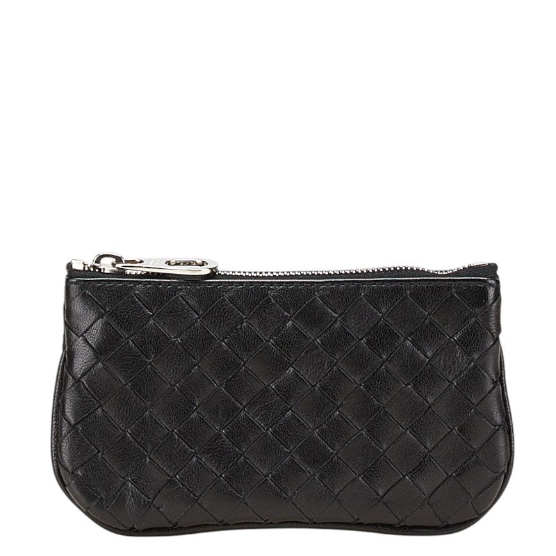 ボッテガヴェネタ イントレチャート コインケース ブラック レザー メンズ BOTTEGAVENETA 【中古】
