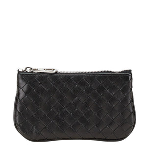 ボッテガヴェネタ イントレチャート コインケース ブラック レザー メンズ BOTTEGAVENETA 【中古】