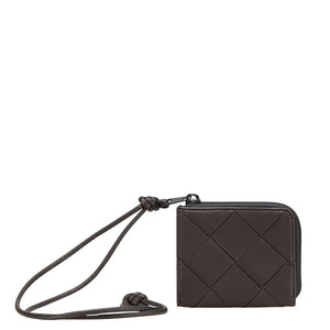 ボッテガヴェネタ マキシイントレチャート コインケース ブラウン レザー メンズ BOTTEGAVENETA 【中古】