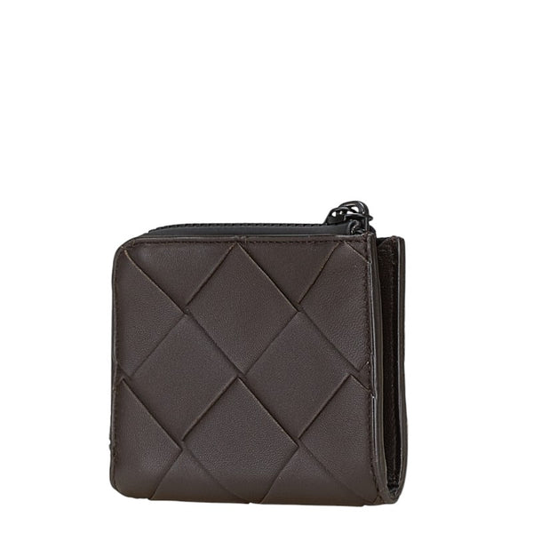 ボッテガヴェネタ マキシイントレチャート コインケース ブラウン レザー メンズ BOTTEGAVENETA 【中古】
