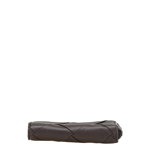 ボッテガヴェネタ マキシイントレチャート コインケース ブラウン レザー メンズ BOTTEGAVENETA 【中古】