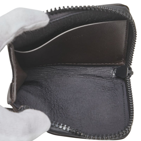 ボッテガヴェネタ マキシイントレチャート コインケース ブラウン レザー メンズ BOTTEGAVENETA 【中古】