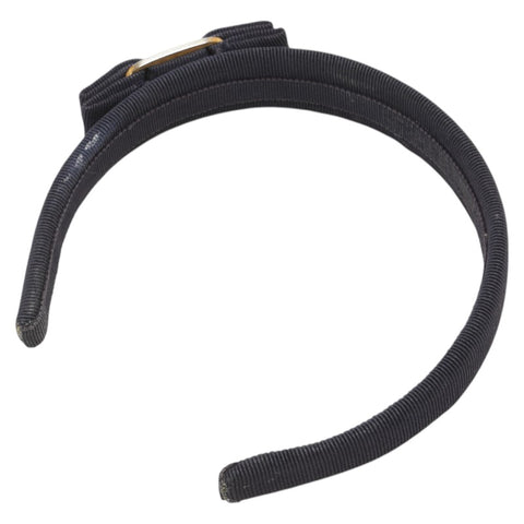 サルヴァトーレフェラガモ ヴァラリボン カチューシャ ヘアアクセサリー ネイビー キャンバス レディース Salvatore Ferragamo 【中古】