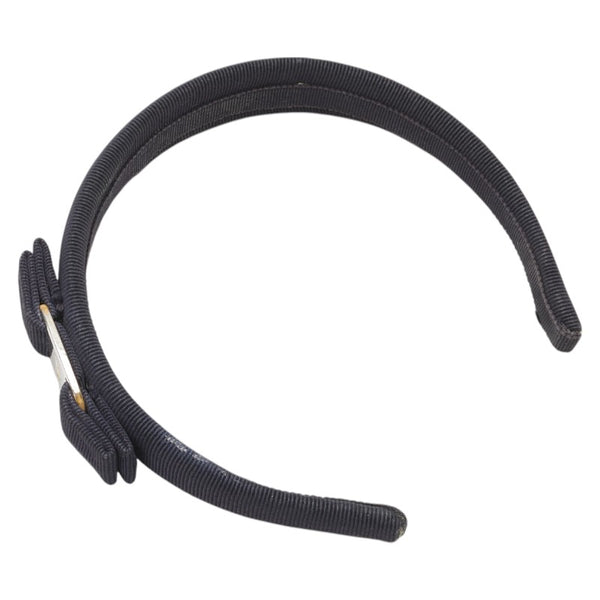 サルヴァトーレフェラガモ ヴァラリボン カチューシャ ヘアアクセサリー ネイビー キャンバス レディース Salvatore Ferragamo 【中古】