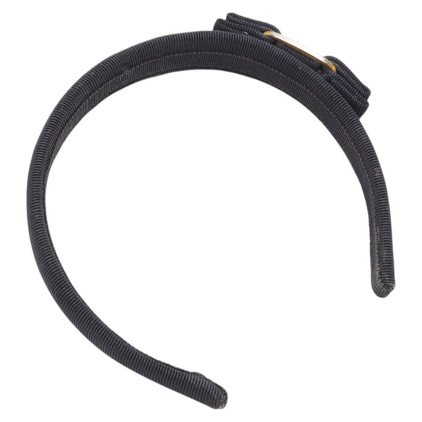 サルヴァトーレフェラガモ ヴァラリボン カチューシャ ヘアアクセサリー ネイビー キャンバス レディース Salvatore Ferragamo 【中古】