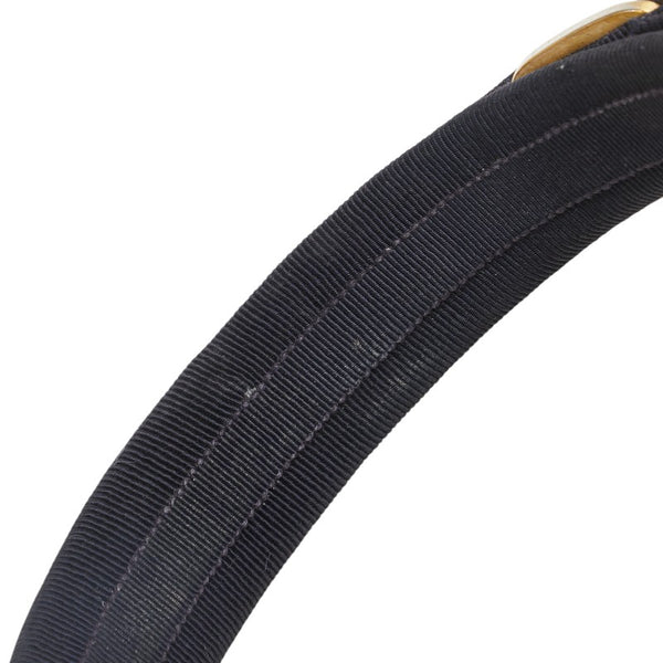 サルヴァトーレフェラガモ ヴァラリボン カチューシャ ヘアアクセサリー ネイビー キャンバス レディース Salvatore Ferragamo 【中古】