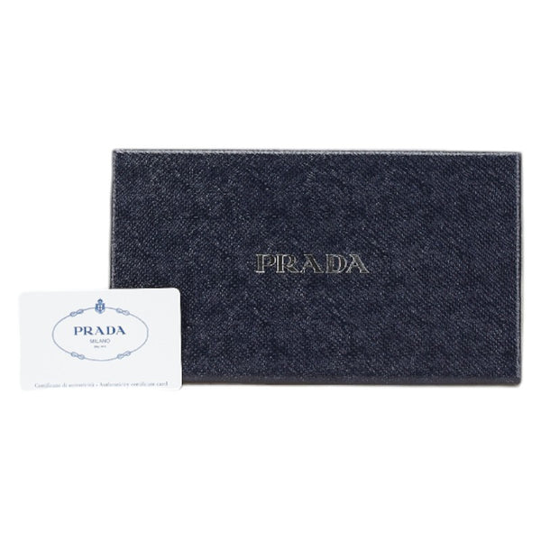 プラダ 長財布 1MH132 レッド レザー レディース PRADA 【中古】