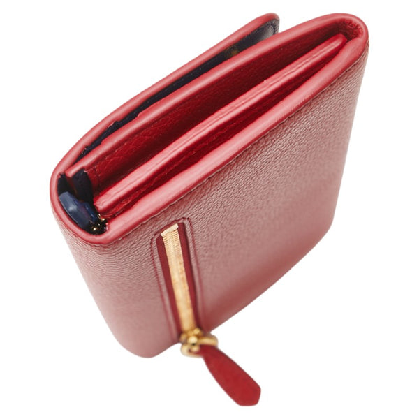 プラダ 長財布 1MH132 レッド レザー レディース PRADA 【中古】