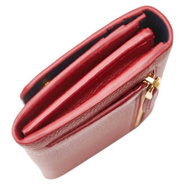 プラダ 長財布 1MH132 レッド レザー レディース PRADA 【中古】