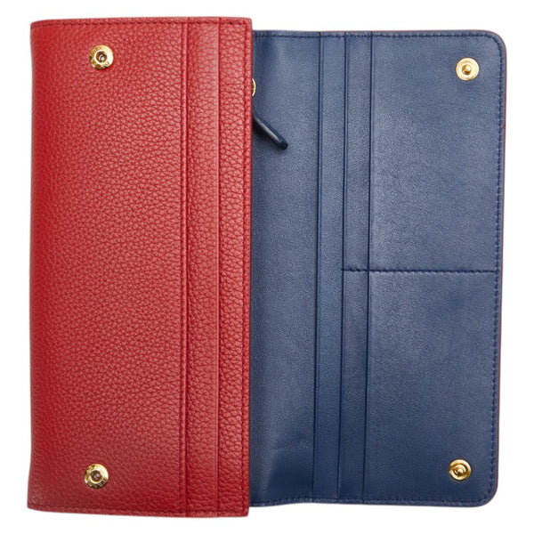 プラダ 長財布 1MH132 レッド レザー レディース PRADA 【中古】