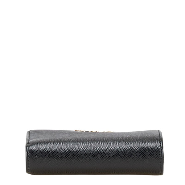 プラダ 二つ折り財布 1ML018 ブラック レザー レディース PRADA 【中古】