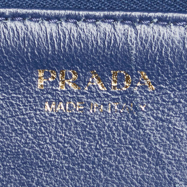 プラダ コインケース キーケース ブルー レザー レディース PRADA 【中古】