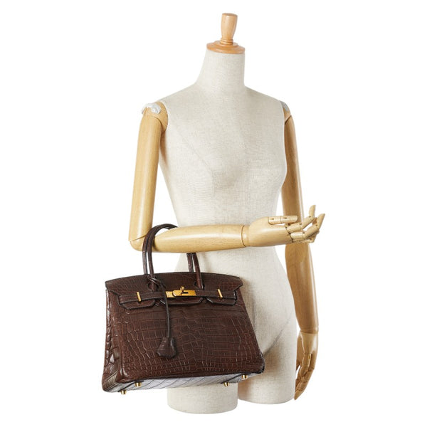 エルメス バーキン30 ハンドバッグ ブラウン ニロティカスマット レディース HERMES 【中古】