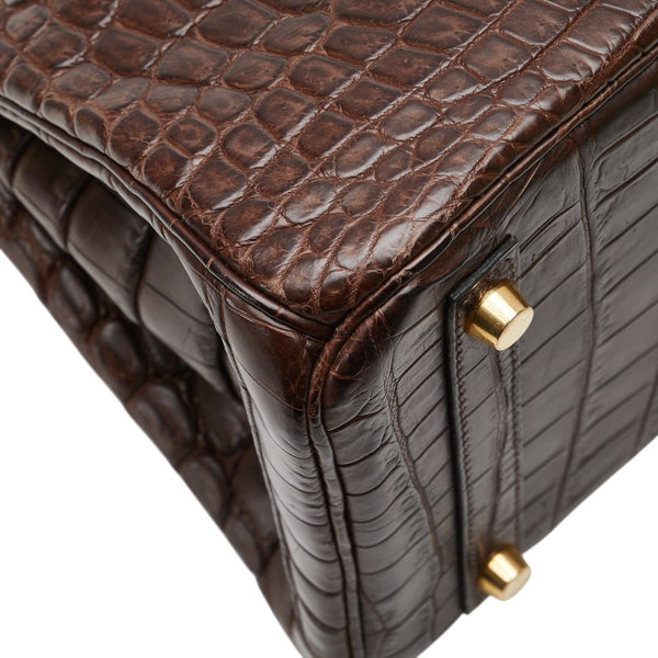 エルメス バーキン30 ハンドバッグ ブラウン ニロティカスマット レディース HERMES 【中古】