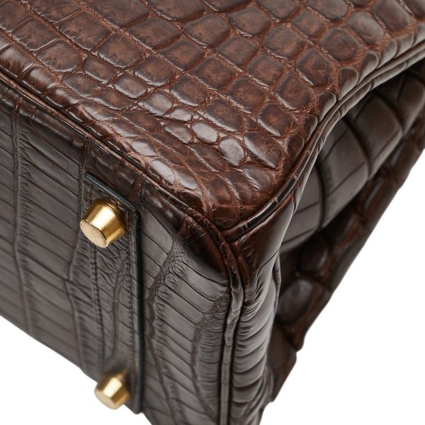 エルメス バーキン30 ハンドバッグ ブラウン ニロティカスマット レディース HERMES 【中古】