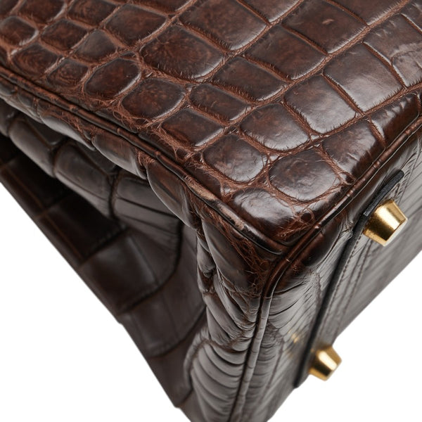 エルメス バーキン30 ハンドバッグ ブラウン ニロティカスマット レディース HERMES 【中古】