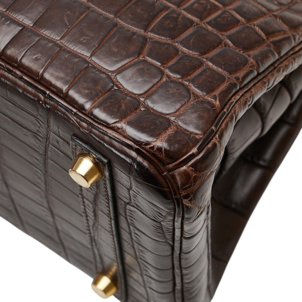 エルメス バーキン30 ハンドバッグ ブラウン ニロティカスマット レディース HERMES 【中古】