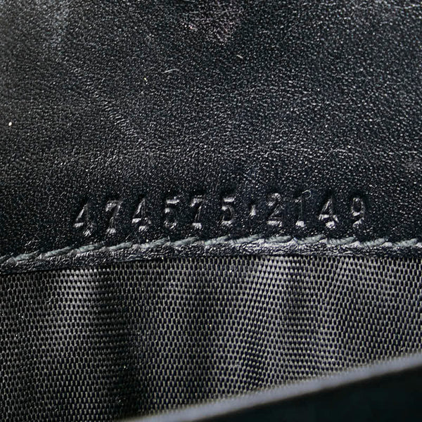 グッチ GGマーモント チェーン ショルダーウォレット バッグ 474575 ブラック レザー レディース GUCCI 【中古】