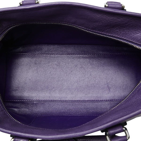 ロエベ アマソナ28 ハンドバッグ パープル グレインカーフレザー レディース LOEWE 【中古】