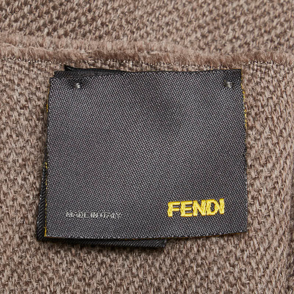 フェンディ FF柄 マフラー ブラウン ウール レディース FENDI 【中古】