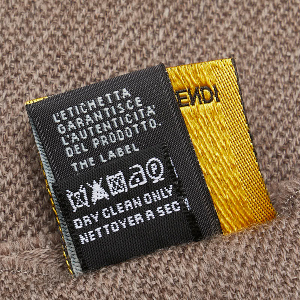 フェンディ FF柄 マフラー ブラウン ウール レディース FENDI 【中古】