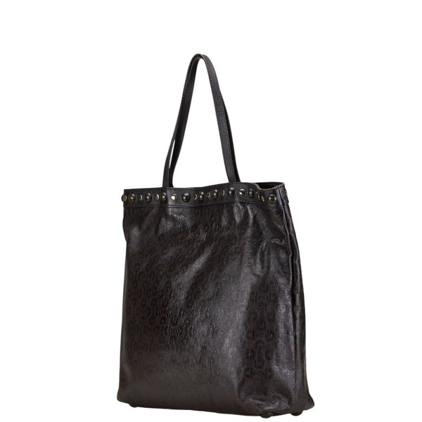 グッチ ビット トートバッグ ハンドバッグ 286304 ブラウン レザー レディース GUCCI 【中古】