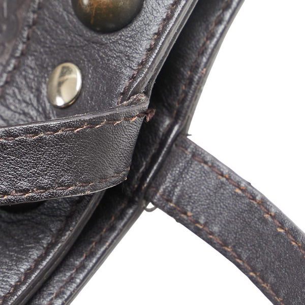 グッチ ビット トートバッグ ハンドバッグ 286304 ブラウン レザー レディース GUCCI 【中古】