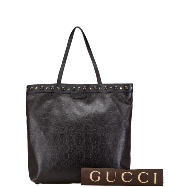 グッチ ビット トートバッグ ハンドバッグ 286304 ブラウン レザー レディース GUCCI 【中古】