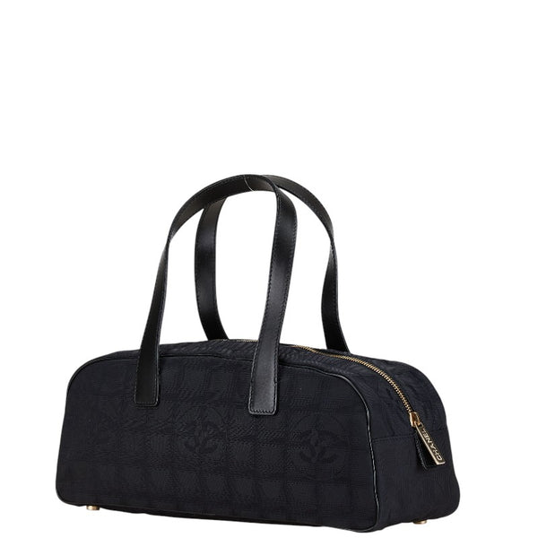 シャネル ニュートラベルライン ミニボストンバッグ ハンドバッグ ブラック ナイロン レザー レディース CHANEL 【中古】
