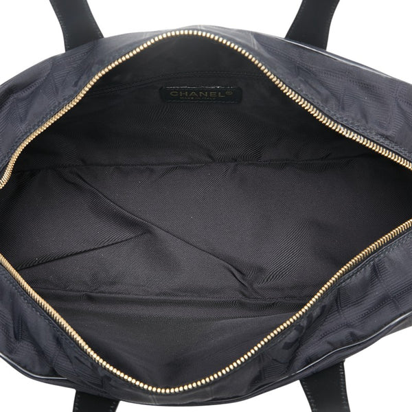 シャネル ニュートラベルライン ミニボストンバッグ ハンドバッグ ブラック ナイロン レザー レディース CHANEL 【中古】